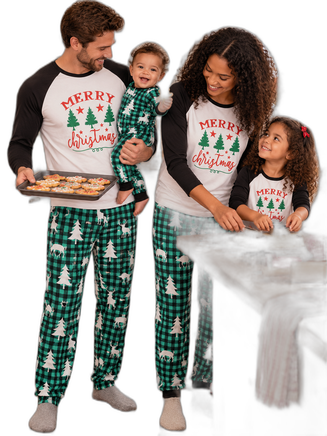 Merry Christmas Check Family Pajama Set
