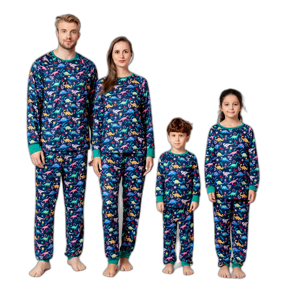 Dinosaur Print Family Christmas Pajama Set