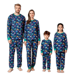 Dinosaur Print Family Christmas Pajama Set