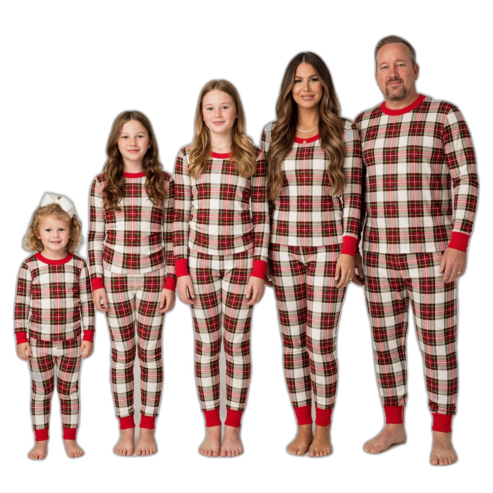 Check Print Family Christmas Pajama Set