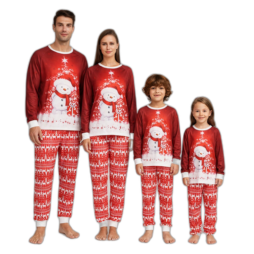 Snowman Family Matching Christmas Pajamas