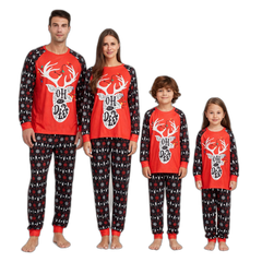 Christmas Deer Print Family Pajamas