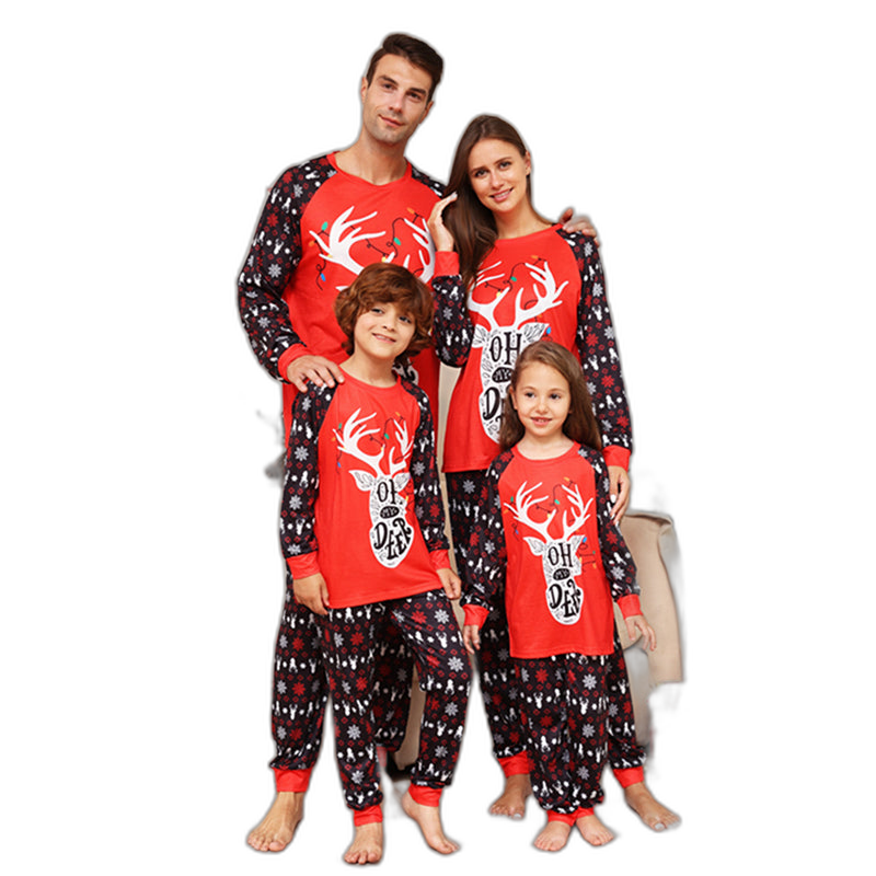 Christmas Deer Print Family Pyjamas