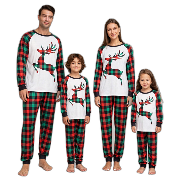 Christmas Deer Plaid Pyjama Set
