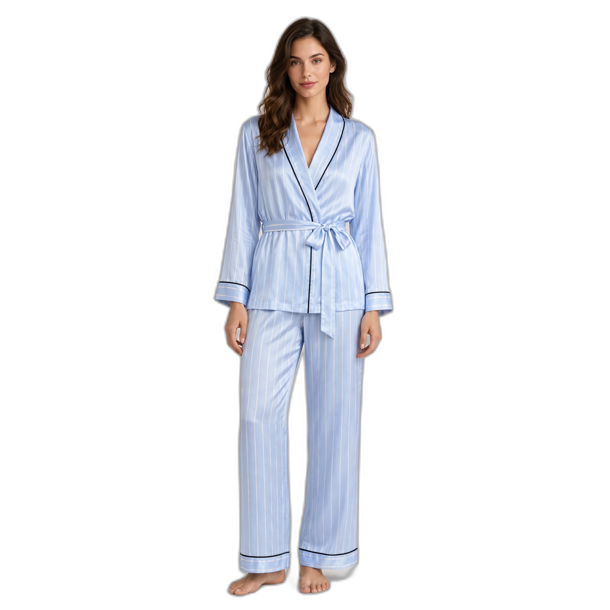 Women's Silk Nightgown & Trouser Set
