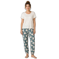 Women's 100% Cotton Rabbit Print Pajama Bottoms