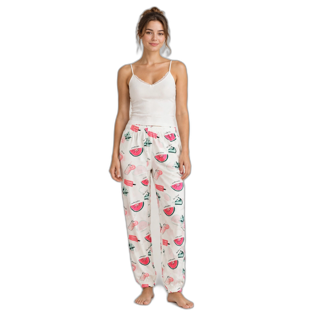 Women’s 100% Cotton Watermelon Print Pajama Bottoms