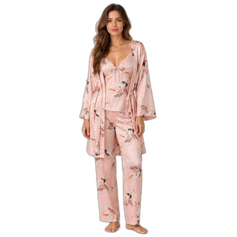 Pink Flamingo 3-Piece Pajama Set