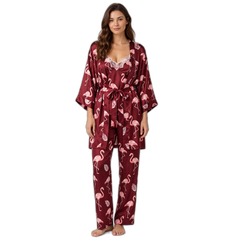 Red Flamingo 3-Piece Pajama Set