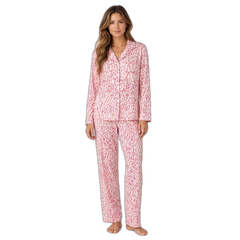 Pink Leopard Print Pajama Set