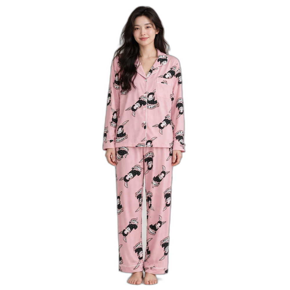 Pink Rabbit Pajama Set