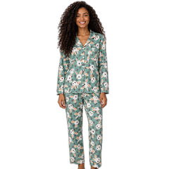 Women's Green Rabbit Print Pajama Set