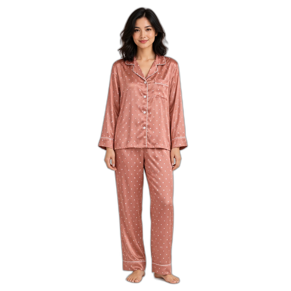 Women’s Foundation Dots Silk Pajama Set
