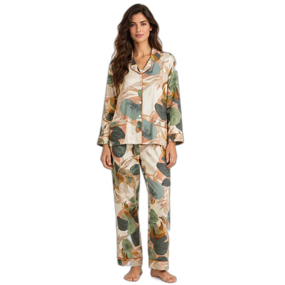 Palm Leaf Pajama Set