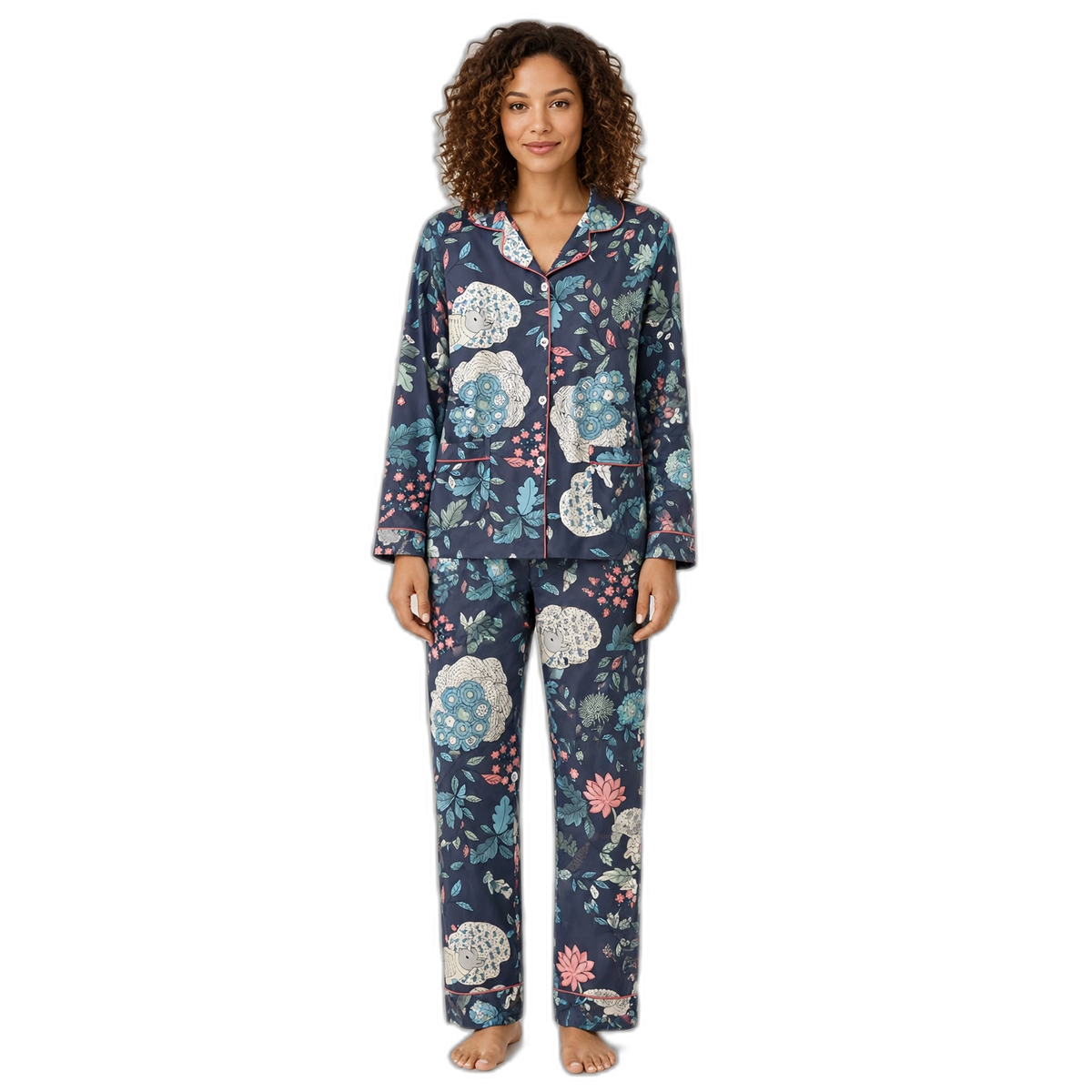 Women's Jungle Rabbit Pajama Set