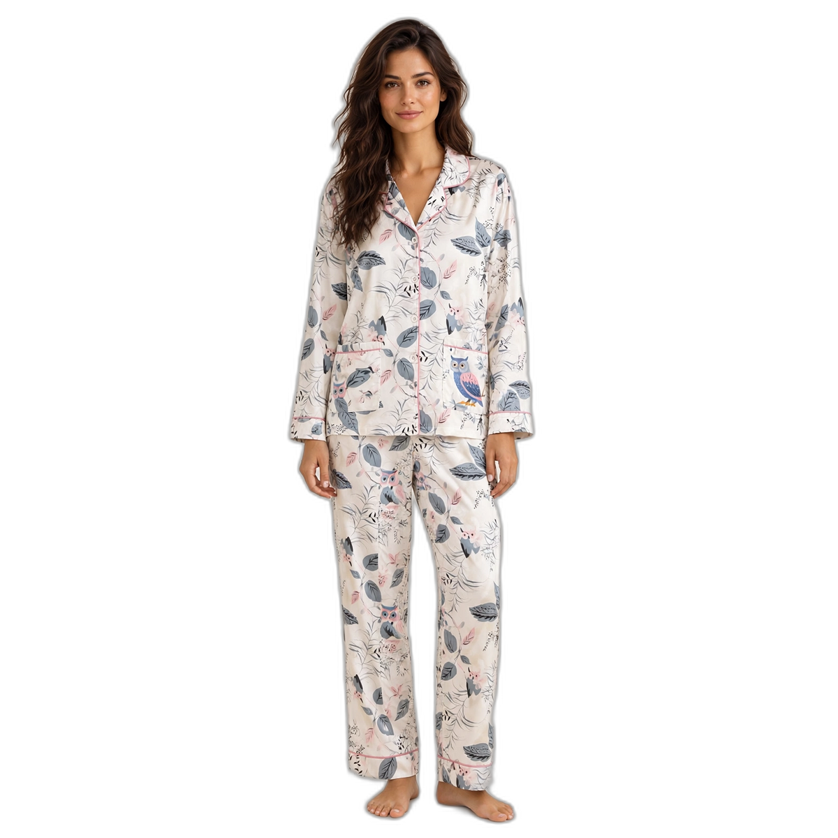Owl Print Pajama Set