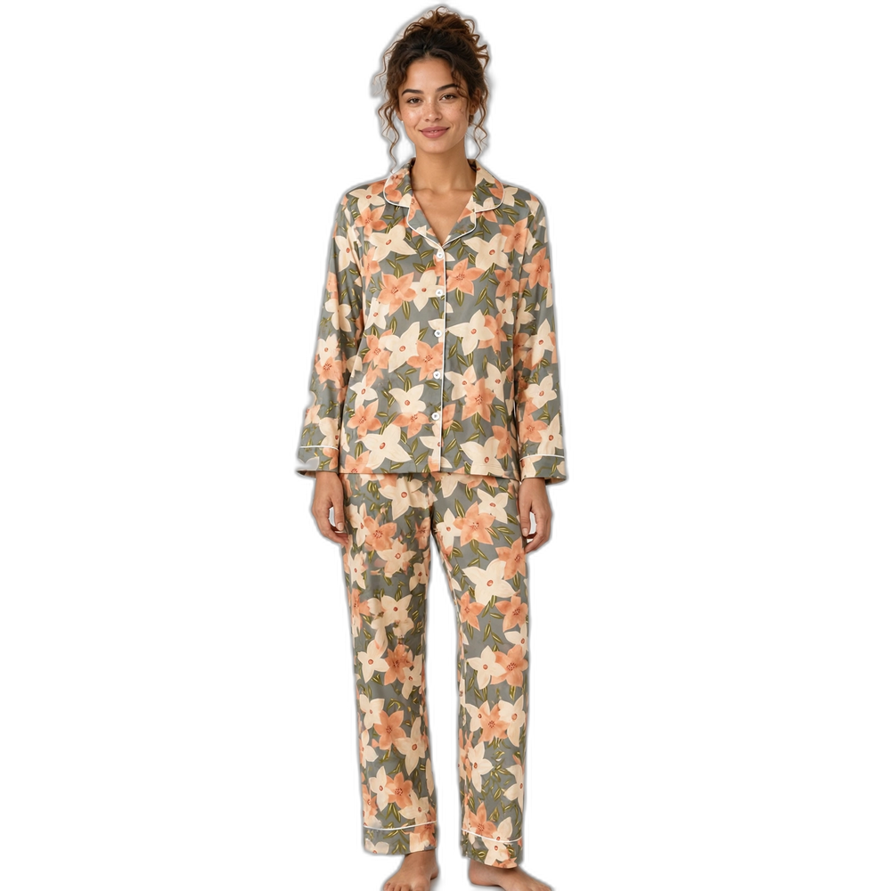 Women’s Lily Flower Pajama Set