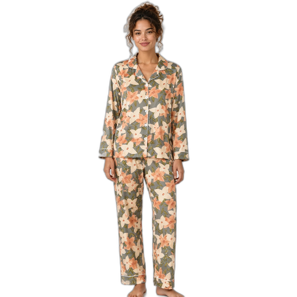 Women’s Lily Flower Pajama Set