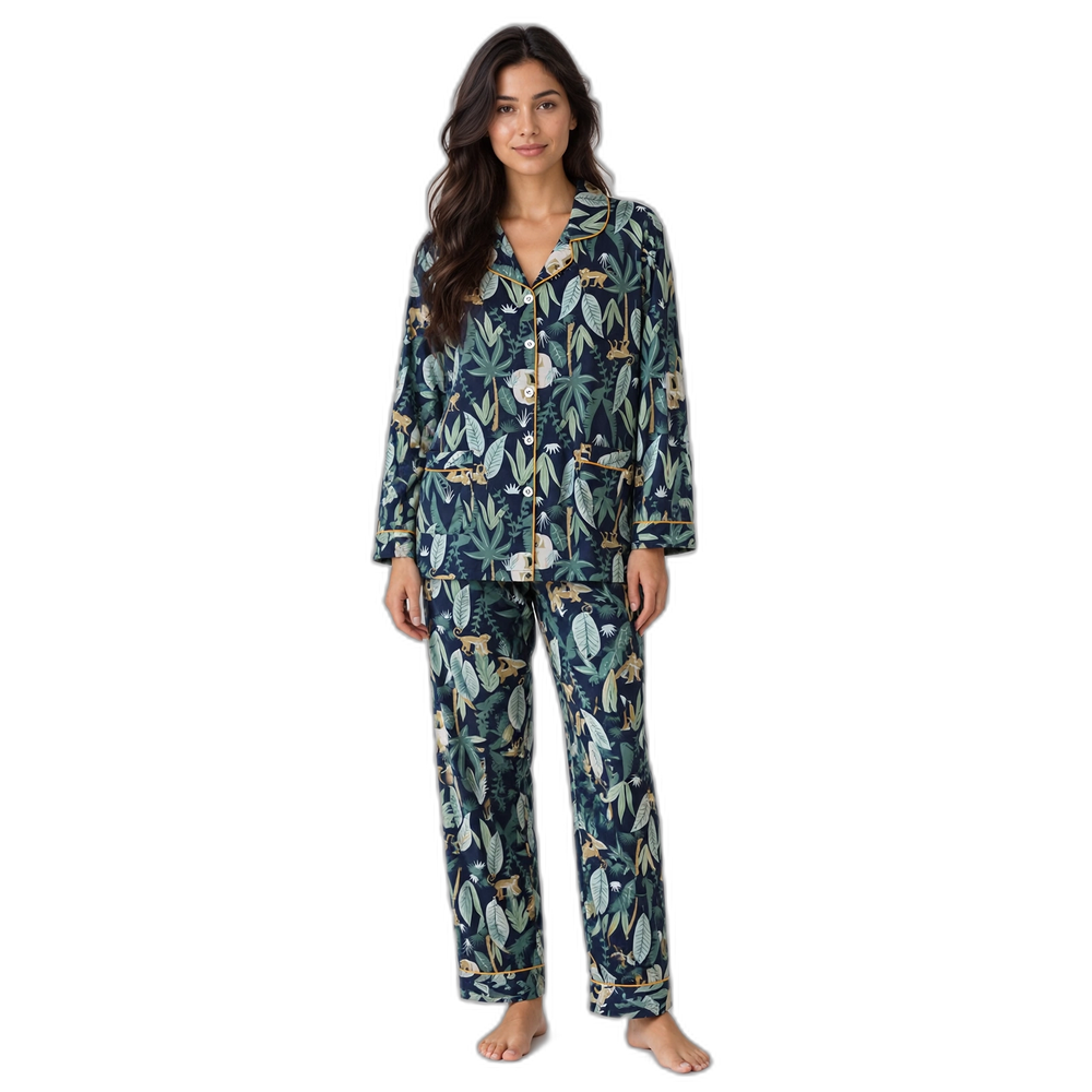 Kids' Little Monkey Cotton Pajama Set