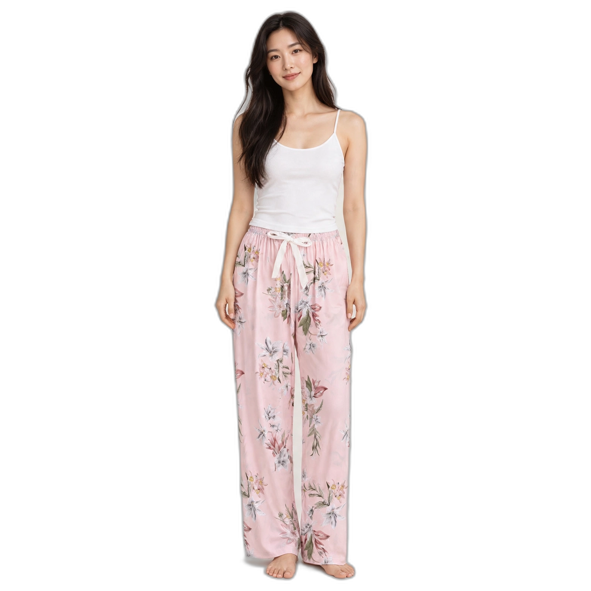 Women's Lilies on Pink Pajama Set