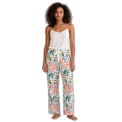 Women's White Floral Pajama Set