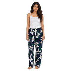 Women's Lily Print Cotton Pajama Set