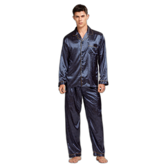 Men's Printed Silk Pajama Set