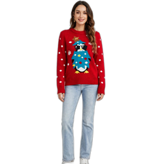 Women's Long-Sleeve Christmas Ugly Sweater