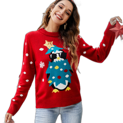 Women's Long-Sleeve Christmas Ugly Sweater