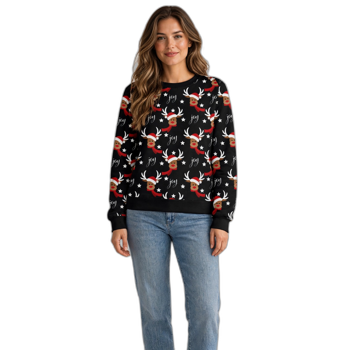 Women's Reindeer Christmas Ugly Sweater