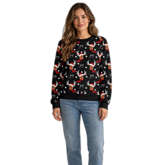 Women's Reindeer Christmas Ugly Sweater