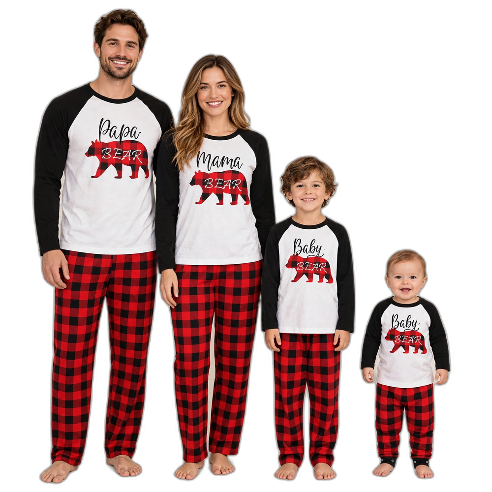 Red & Black Christmas Pajama Set
