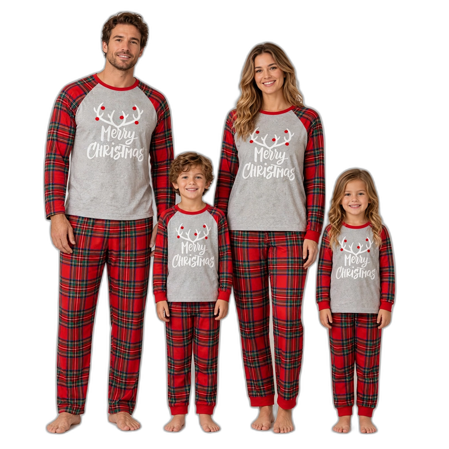 Christmas Deer Print Pyjama Set