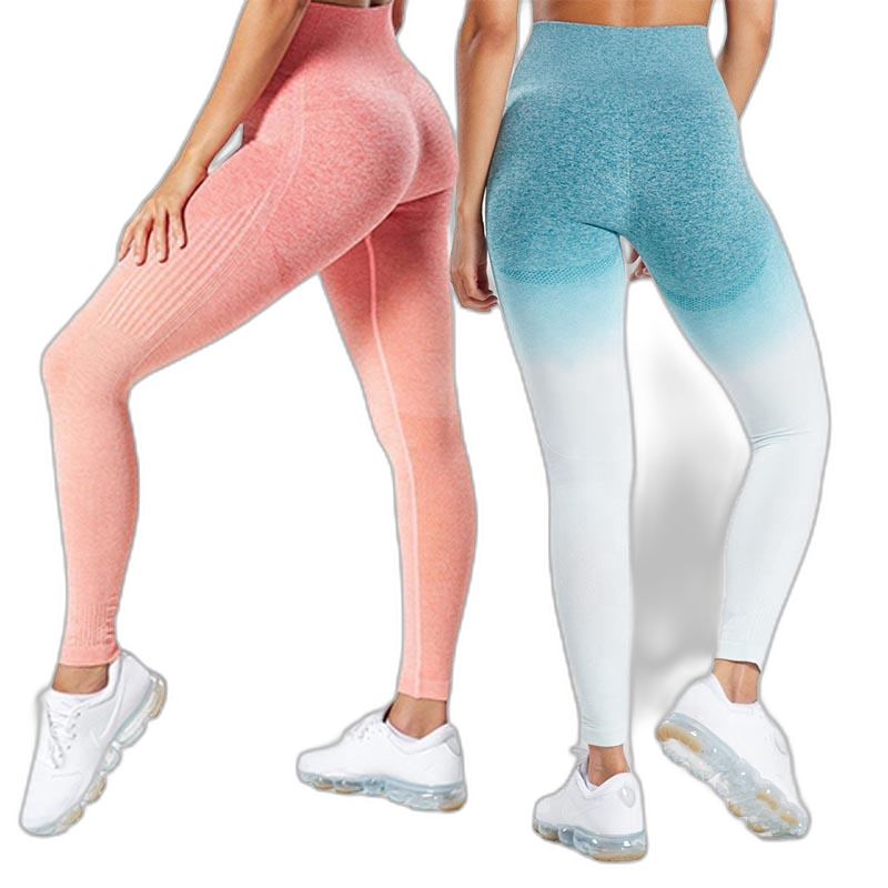Women's High-Waist Ombre Seamless Gym Leggings
