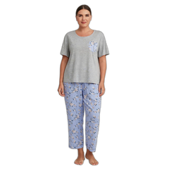 Women's Plus Size Floral Print Pajama Set