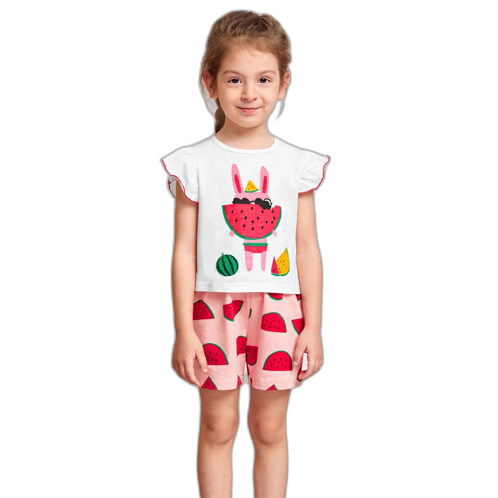 Girls' Summer Flying-Sleeve Sleepwear Set