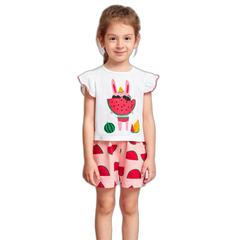 Girls' Summer Flying-Sleeve Sleepwear Set