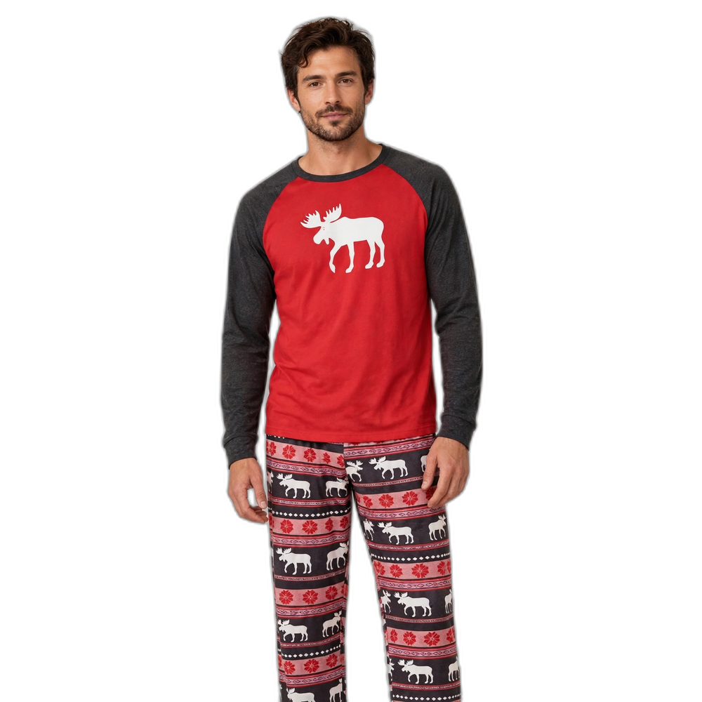 Men Christmas Reindeer Pajama Set