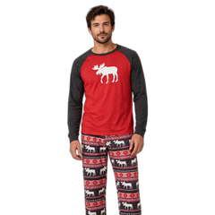 Men Christmas Reindeer Pajama Set