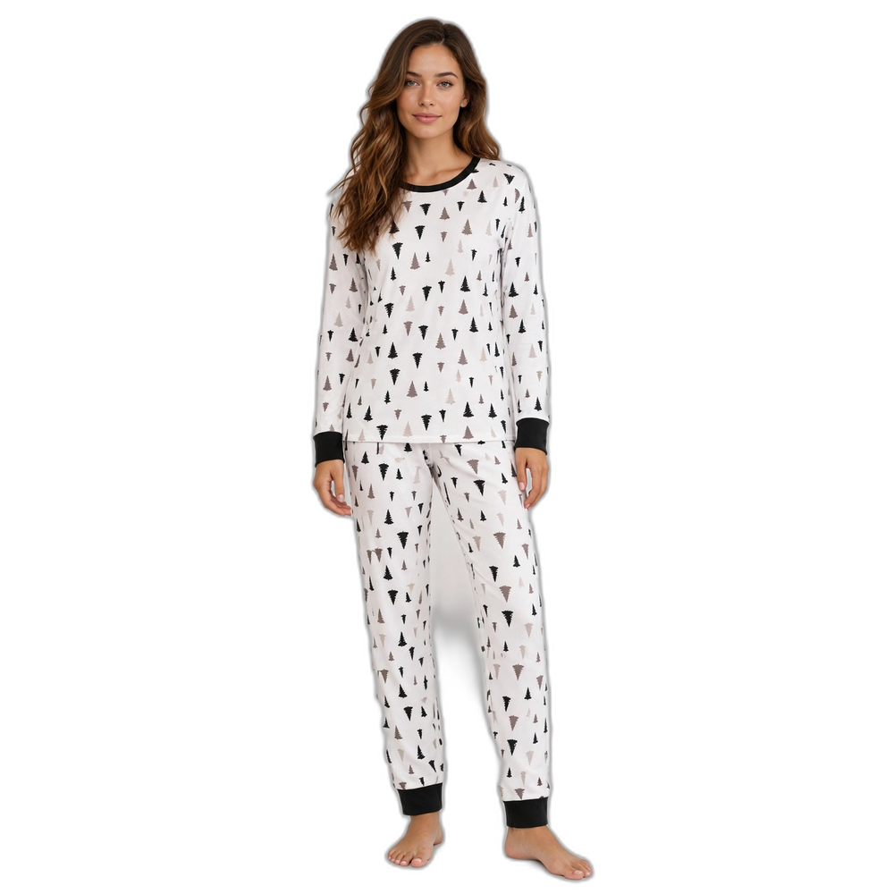 Women’s Pine Tree Print Pajama Set