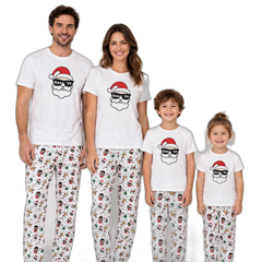 White Santa Family Matching Christmas Pajamas