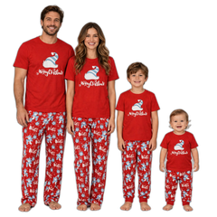 Christmas Hat Print Family Pajama Set