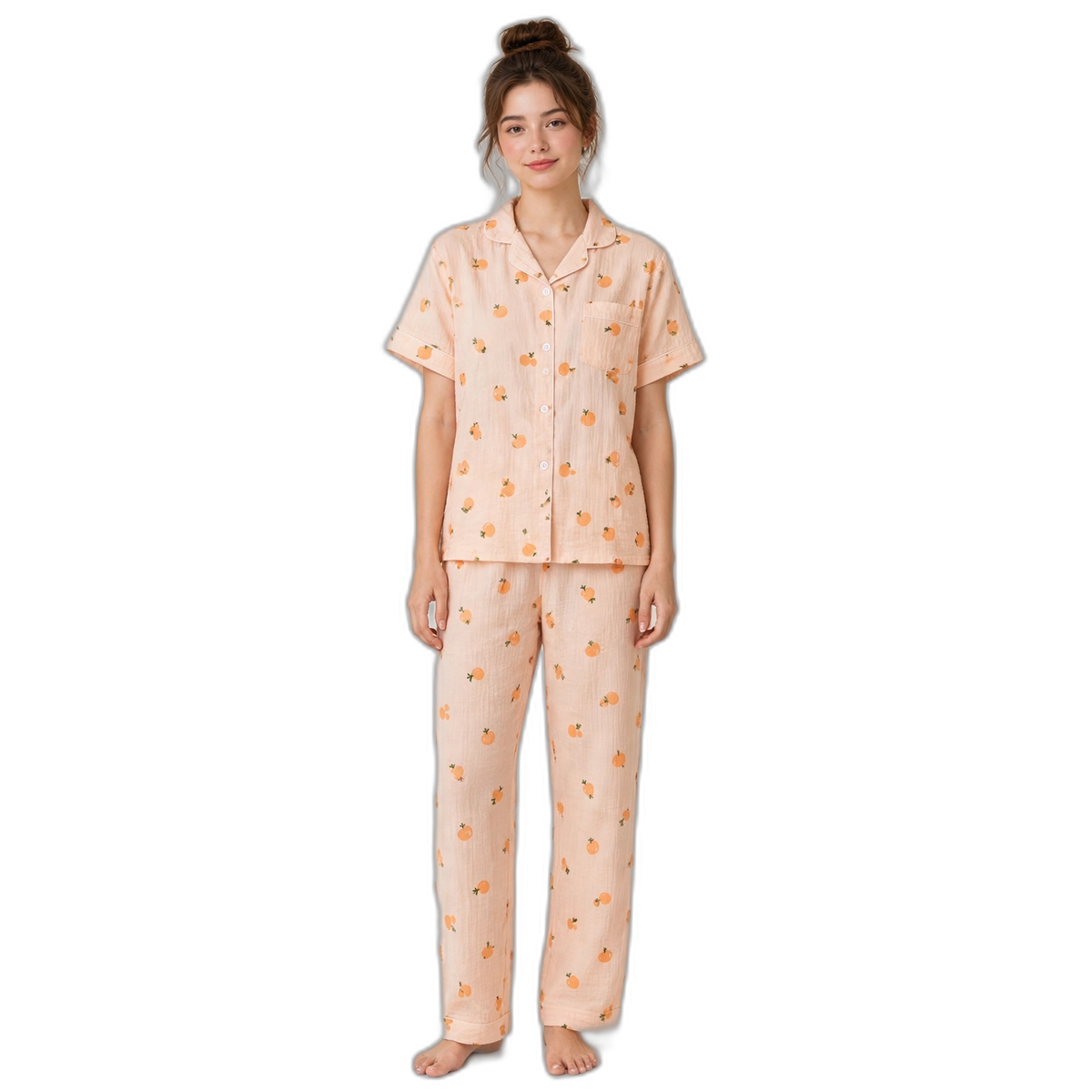 Women's Fruit Print Pajama Set