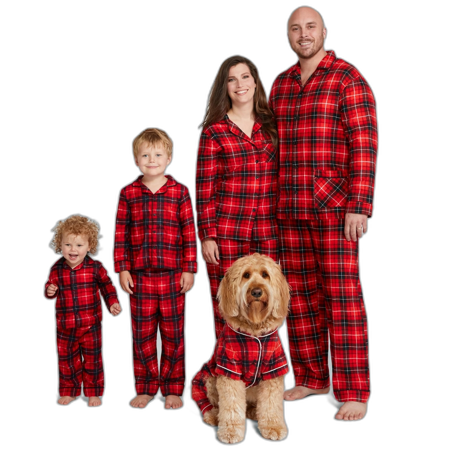 Check Matching Family Pyjama Set