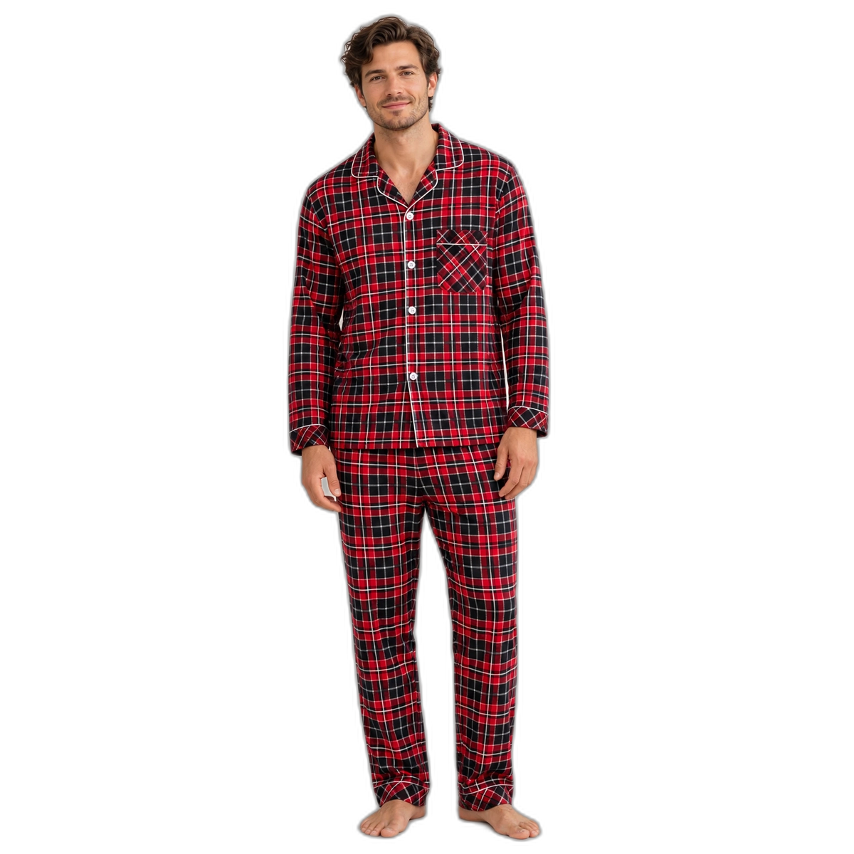 Men's Check Pajama Set