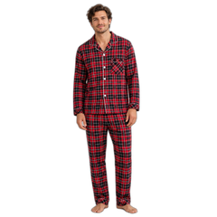 Men's Check Pajama Set