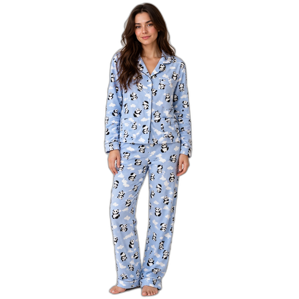 Panda Print Tee & Pants Pajama Set