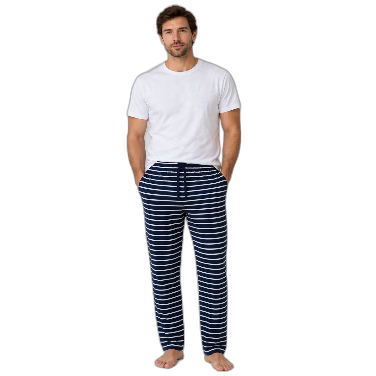 Men's Striped Cotton Pajamas