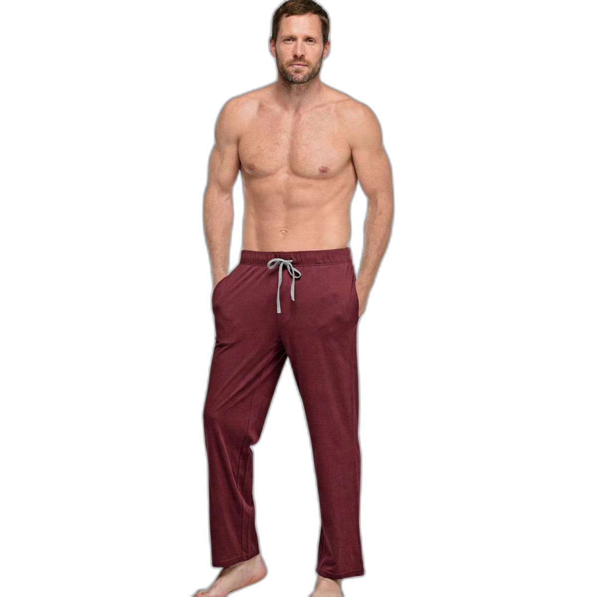 Men's Loose-Fit Cotton Pajama Pants with Pockets