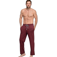 Men's Loose-Fit Cotton Pajama Pants with Pockets